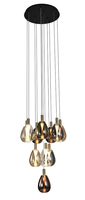 Lustre en verre ECOJAS Taille de combinaison libre pour villa hôtel hall restaurant Luminaire LED moderne