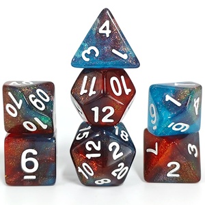 Jeu de 7 dés polyédriques millions d'étoiles du MDN personnalisés pour donjons et dragons Accessoires de jeux de rôle - Product Image 1