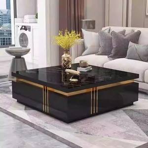 Table basse en bois moderne, <span class=keywords><strong>meuble</strong></span> <span class=keywords><strong>TV</strong></span> avec rangement, console multimédia de luxe, ensemble de meubles pour salon - Product Image 5