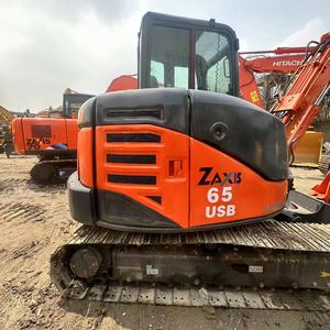 รถขุดขนาดเล็กคุณภาพสูง Hitachi Zx65 น้ำหนัก 6.5 ตัน เครื่องไฮดรอลิกแบบตีนตะขาบ รถขุดมือสองราคาถูก Hitachi 65 มีจำหน่ายในสต็อก - Product Image 2