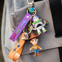 Porte-clés 3D personnalisés en PVC, design mignon de personnage de dessin animé, légers, cadeau promotionnel