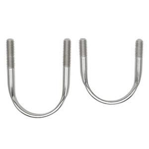 4in <span class=keywords><strong>Chrome</strong></span> thép không gỉ Metric chủ đề Flat Top u-bolt và khóa Nut yên kẹp uốn cong U Bolt - Product Image 6