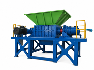 Broyeur à double arbre pour le traitement des déchets PS-800, moteur et engrenages de 20 kW pour le recyclage de divers pneus et de la caoutchouc plastique - Product Image 6