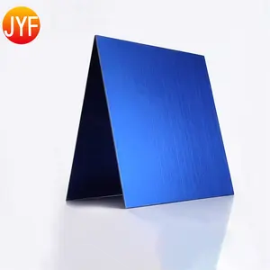 ZZ9917 — feuille de miroir de couleur bleue, 1.5mm, acier inoxydable épais, poli et brossé, personnalisé
