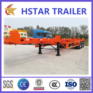 Remolque de contenedor de cuello de cisne de 40 pies de alta calidad personalizado 40 pies contenedor esqueleto semirremolque 12 unidades Material de acero duradero - Product Image 3