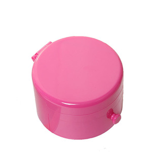 Gaochuang Round Jewelry Box With Compartments For <b>Kids</b> Mini Portable Storage Pink Blue Red Fuchsia - Product Image 5