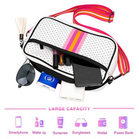 Nouveauté Sac bandoulière en néoprène à motif de dessin animé, sac de sport de plein air, étui pour téléphone portable, petit sac à bandoulière unisexe
