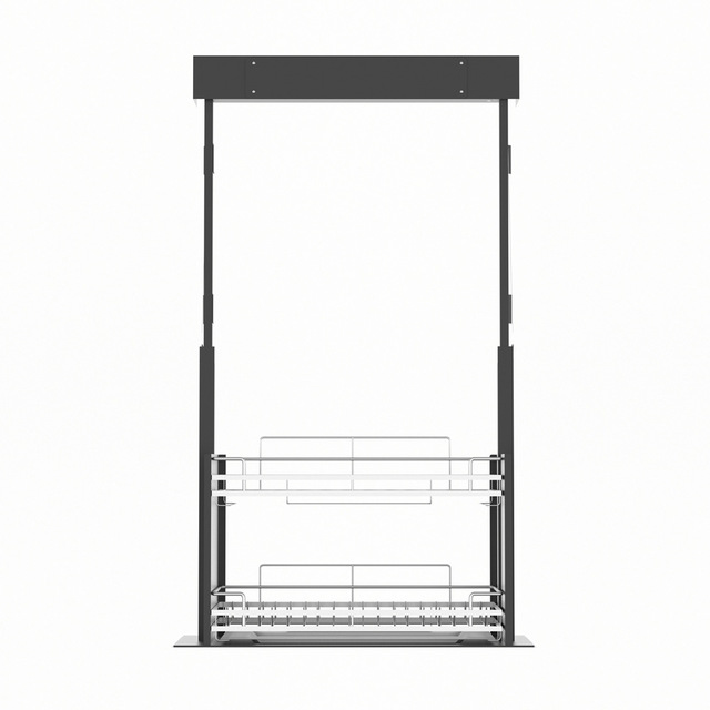 Premium Electric Lift Cabinet with Smooth Operation Height-Adjustable Storage Rack for Kitchen Utensil Tableware Organization