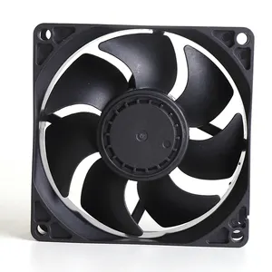 XBM8025 80x80x25mm Ventiladores De Ventilação Motor De Cobre 80mm Caixa De Plástico 12v 24v 48v Fluxo Axial Fan Brushless Dc Cooling Fan