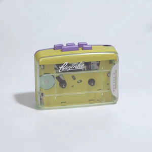 Lecteur de cassette rétro transparent portable, radio AM FM BT, enregistreur de cassette stéréo HiFi, convertisseur MP3, Walkman, plastique ABS, intérieur - Product Image 3