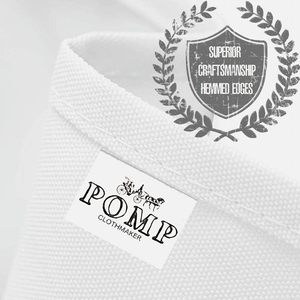 Nappe ronde blanche en polyester de 120 pouces, faite à la main, avec logo personnalisé, pour les événements, les mariages et les fêtes - Product Image 4