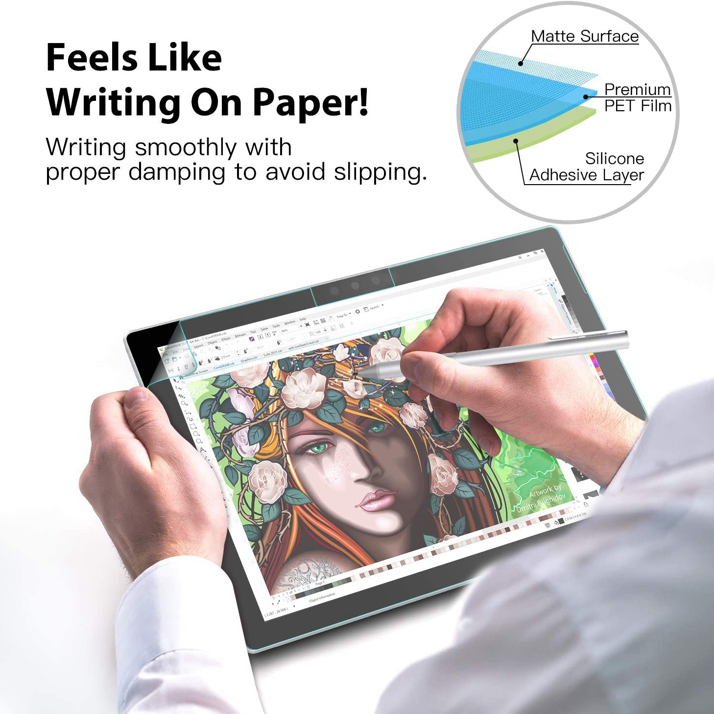 Amazon Hot Sell For iPad 12.9 inch Paper Like Feel 9H Screen Protector Anti Glare Paperlike Screen protective Film for tablet