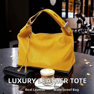 Bolsos de Mano de Cuero de Oveja Genuino, Ecológicos, Resistentes al Agua, de Lujo para Mujer, con Cierre, Forma de Sillín, Acabado Suave, a la Moda - Product Image 2