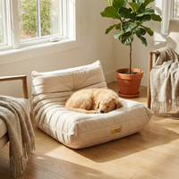 Modernes Modulares Lazy Sofa Set aus Samtstoff, Boden-Sitzsack, Ecksofa für den Großhandel