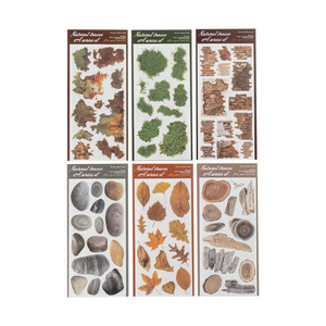 2 Lembar/pak Stiker Transfer Decal Seri Jejak Alami Gaya Vintage Stiker Dekoratif DIY untuk Notebook Buatan Tangan - Product Image 5