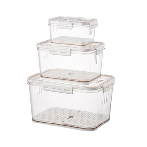 Boîte de rangement alimentaire multifonctionnelle de luxe moderne en verre et plastique écologique pour fruits et légumes frais, qualité alimentaire - Product Image 3