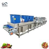 YouBan Flip Type Fruit- en Groente-luchtdroogmachine continue transportband ontwateringslijn voor salade, bessen, wortelen en bladgroenten