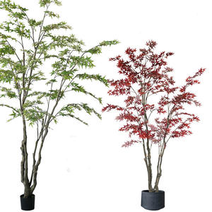 Plante artificielle <span class=keywords><strong>en</strong></span> <span class=keywords><strong>pot</strong></span>, décoration verte, érable vert, intérieur et extérieur, grand bonsaï artificiel <span class=keywords><strong>japonais</strong></span> <span class=keywords><strong>en</strong></span> forme de pattes de poulet, érable rouge - Product Image 2