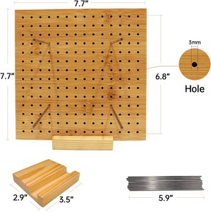 Vente en gros Planche de <span class=keywords><strong>blocage</strong></span> en bambou pour crochet <span class=keywords><strong>Tapis</strong></span> de <span class=keywords><strong>blocage</strong></span> pour <span class=keywords><strong>tricot</strong></span> fait main Carré pour crochet et grand-mère, acier inoxydable - Product Image 2