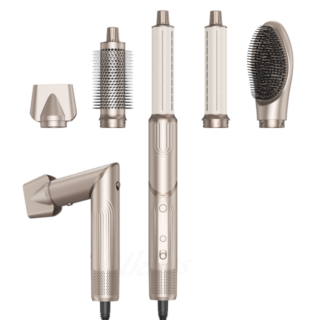 110000 RPM High-Speed BLDC Multi Hair Styler Foldable Ionic Brush Set with Diffuser Nozzle for Salons Hotels and Travel