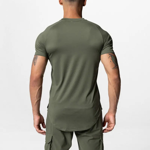 Benutzer definiertes neues Design Ihre eigene Trainings kleidung Polyester Spandex <span class=keywords><strong>Muscle</strong></span> Gym Active Wear <span class=keywords><strong>Muscle</strong></span> Fit T-Shirt Männer Fitness Dry Fit T-Shirt - Product Image 2
