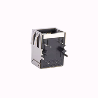 Connecteur réseau blindé Ethernet Cat6 haute vitesse, plaqué or 6u, LED verte jaune latérale pour communication de données RJ45