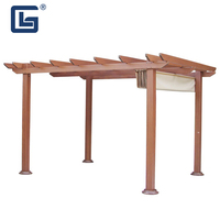 Pergola en aluminium pliable pour jardin, en toile rétractable, à poser sur le toit, extérieur