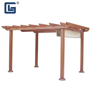 Techo de <span class=keywords><strong>lona</strong></span> retráctil plegable para patio trasero, pérgola de aluminio - Product Image 6