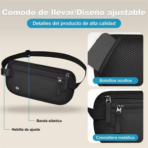 Sac de taille de <span class=keywords><strong>voyage</strong></span> personnalisé <span class=keywords><strong>ceinture</strong></span> d'argent <span class=keywords><strong>porte</strong></span>-passeport mince pochette invisible de <span class=keywords><strong>voyage</strong></span> bloquant la RFID protéger les cartes de crédit en espèces - Product Image 4