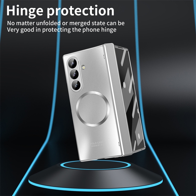 NEW CASE for Samsung Galaxy Z Fold 7 6 5 Hinge Protect Case Magnetic with Screen Protect Film Wireless Charging Shockproof Cover