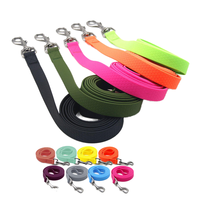 NOVIPET Ensemble laisse et collier pour chien en PVC imperméable, couleur unie, personnalisable pour la promenade et l'entraînement, respectueux de l'environnement