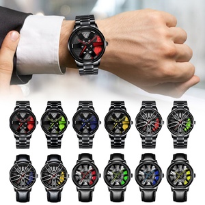 Cool and Cool Fashion Stainless Steel Men's Quartz Wristwatch Dial Sport Car Rim Wheel Hub <b>Watch</b> Business Luxury Wrist <b>Watches</b> - Product Image 2