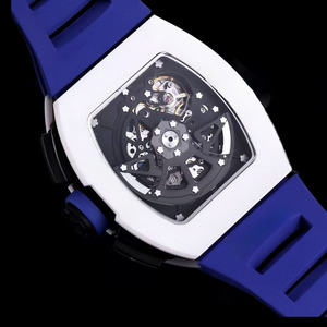 2026 Light Luxury High-<b>End</b> 011 Tonneau Ceramic Dial Titanium Chronograph Mechanical Movement Sport Rubber 20mm Men's Fashion - Product Image 4