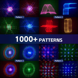 Proyector de Luces DMX512 con Control Remoto, Haz de Luz 3D a Todo Color RGB, Más de 1000 Patrones, para DJ, Discoteca, Escenario, ABS, IP44, Bewellux BWP-05, 4000 Lúmenes, Prom - Product Image 3