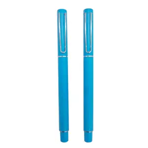 2023 Factory Wholesale Promotional Custom Logo Luxus Metall Bulk blau Roller Kugelschreiber