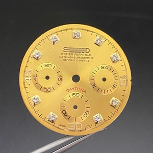 Nouvelle montre de style Mod 3 Eye Chronograph, cadran en cristal de pierre de 29,5 mm, index lumineux verts, compatible avec le mouvement VK63 - Product Image 2