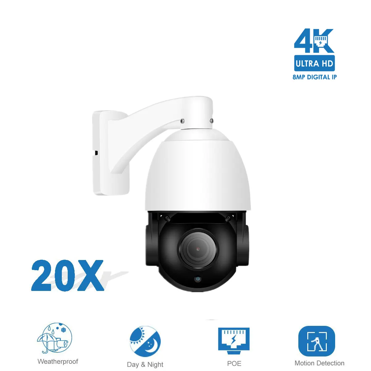 2023 YCX OEM 5 מגה פיקסל 20X זום מלא HD IP PTZ CCTV מצלמה מערכת וידאו POE מצלמה אודיו HIK פרוטוקול