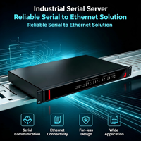 Servidor Serial de 8 Puertos 1U para Montaje en Rack, RS232/485 con Aislamiento de 2KV, TCP/UDP Transparente, COM Virtual, Voltaje Amplio de 12-48V