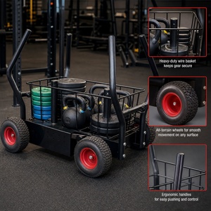 VIGFIT Carro de Ejercicios Comercial de Acero con Ruedas <span class=keywords><strong>para</strong></span> Ejercitar Brazos, Piernas, <span class=keywords><strong>Pecho</strong></span> <span class=keywords><strong>y</strong></span> <span class=keywords><strong>Espalda</strong></span> - Máquina de Cardio - Product Image 2