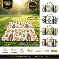 Couverture de pique-nique imperméable et durable, tapis d'extérieur pliable et portable avec poignée pour le camping, la plage et les activités en parc, toutes saisons