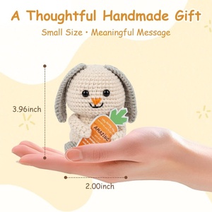 Mini lapin en peluche au crochet pour le soutien émotionnel, un cadeau de remise de diplôme pour la meilleure amie de votre fille - Product Image 4