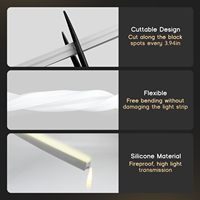 Tira de Luces LED Blanco Cálido 3000K 9.8 pies 110-120V Silicona Flexible IP65 Impermeable para Dormitorio Sala de Estar Decoración de Halloween