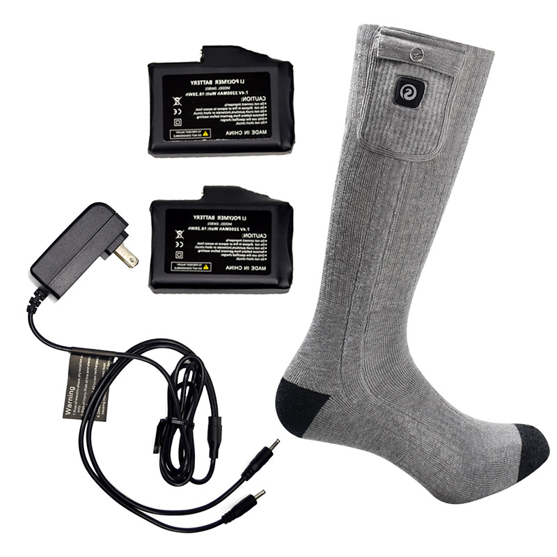 7,4 В 2200 мА/ч умный электрический теплый Подогрев горячий лыж Повседневный унисекс зимний перезаряжаемый аккумулятор термоподогрев носки