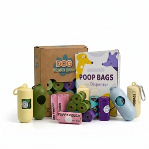Sacs à déjections canines personnalisés OEM à base de plantes avec distributeur, extra épais, compostables - Product Image 1