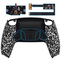 Kit de remap Rise4 blanc caoutchouté avec palettes arrière pour manette PS5