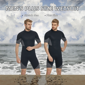 Men's Wholesale 2mm 3mm Neoprene <b>Wetsuits</b> Breathable Stretch Anti-UV Short Sleeves Legs Back Zipper Plus Size Diving Surfing - Product Image 2