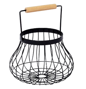 Panier à oeufs en forme de poulet en grillage métallique avec poignée pour organisateur de comptoir de cuisine - Product Image 3