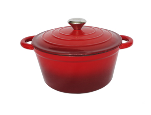 <span class=keywords><strong>Cocotte</strong></span> <span class=keywords><strong>en</strong></span> <span class=keywords><strong>fonte</strong></span> émaillée rouge 24 cm, personnalisée, antiadhésive, compatible four - Product Image 6