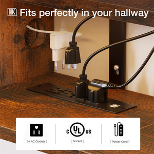 Soporte de TV flotante con toma de corriente, centro de entretenimiento flotante de 71 "con LED, soportes de televisión con luces RGB - Product Image 5