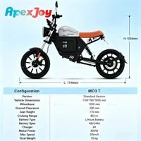 Motocicleta Eléctrica ApexJoy Tromox M03T, 400W, 25km/h, 80km de Autonomía, 48V, 24Ah, Batería de Litio, Frenos de Disco, Estilo Retro, Luces LED, Venta al Por Mayor